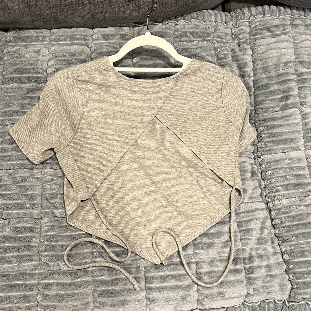 NWT Grey Ribbed tee - Picture 4 of 4